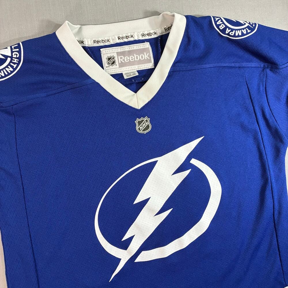 Reebok Tampa Bay Lightning Callahan #24 Youth L/XL NHL Hockey Jersey Blue - Picture 2 of 13